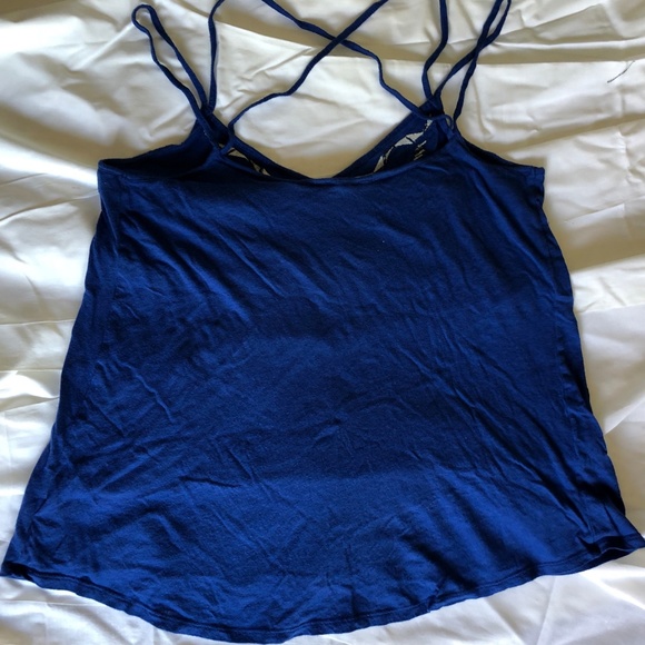Express blue boho strappy tank studded design - Picture 3 of 5